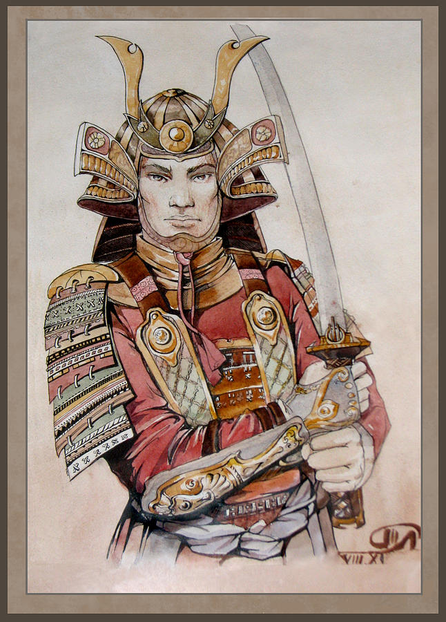 Samurai Drawing by Liuba Tereshko Fine Art America