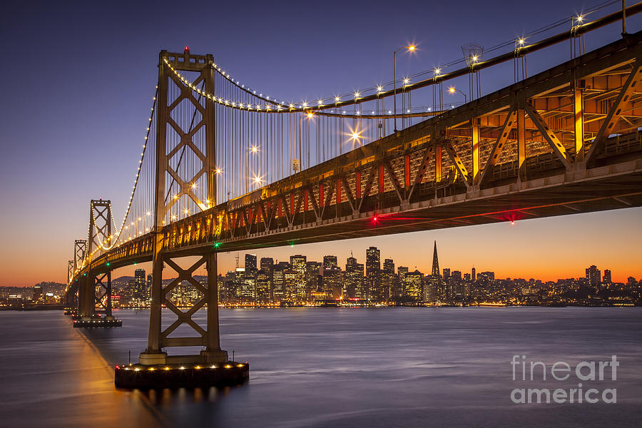 San Francisco - Oakland Bay Bridge Photograph by Brian Jannsen