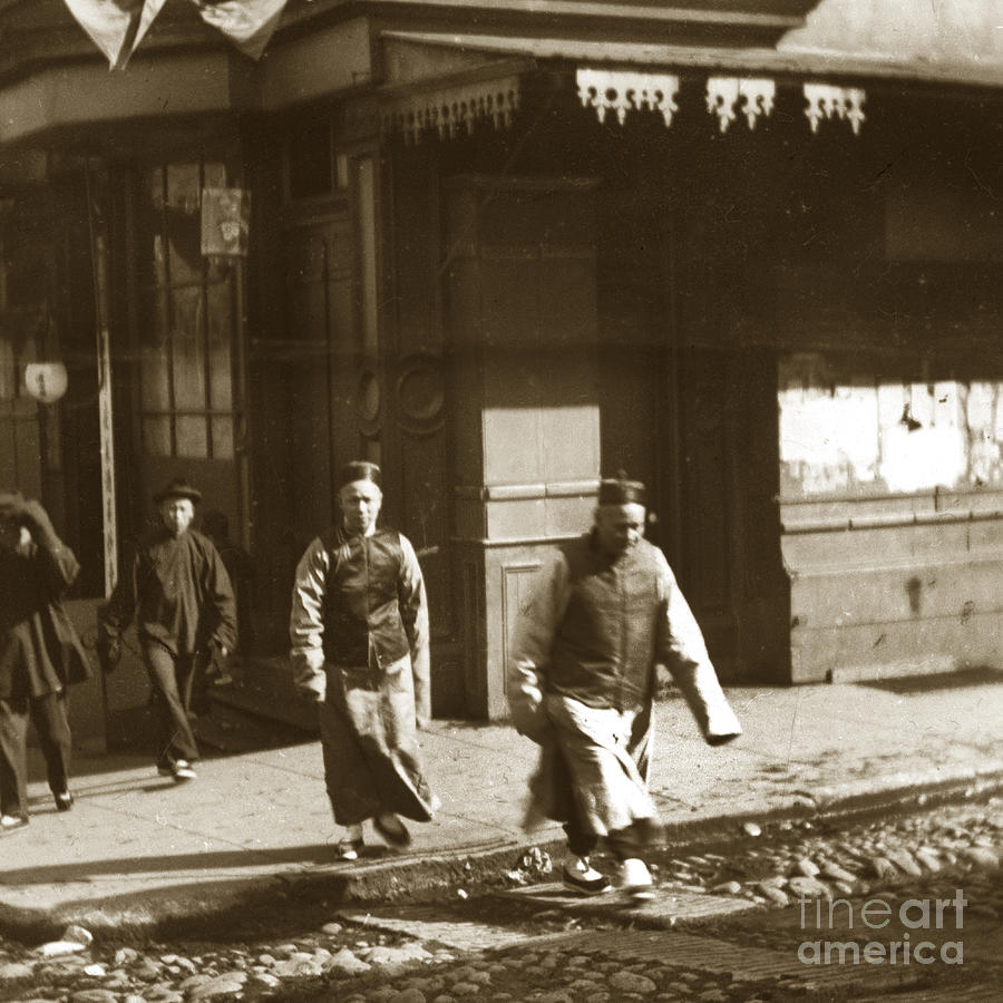 San Francisco Photograph - San Francisco Chinatown circa 1900 by Monterey County Historical Society