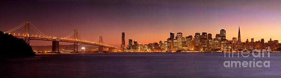 San Francisco Skyline - Panorama  Photograph by Brian Jannsen