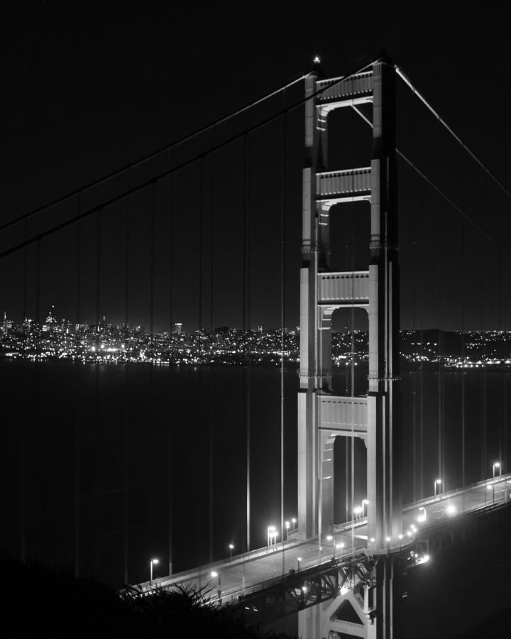 San Francisco's Golden Gate Bridge at Night Photograph by David Lobos ...