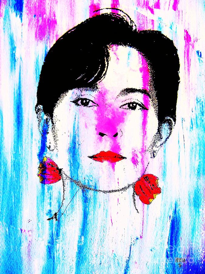 San Suu Kyi #1 Painting by Thea Recuerdo