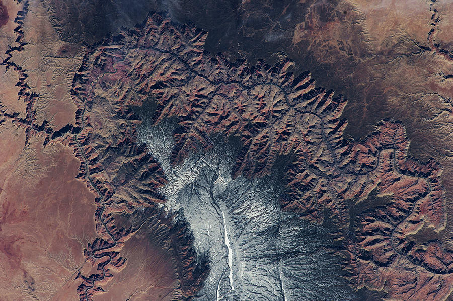 Satellite View Of Grand Canyon Photograph By Panoramic Images Pixels