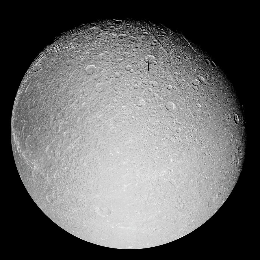 Space Photograph - Saturns Moon Dione #2 by Nasa/jpl/space Science Institute/science Photo Library