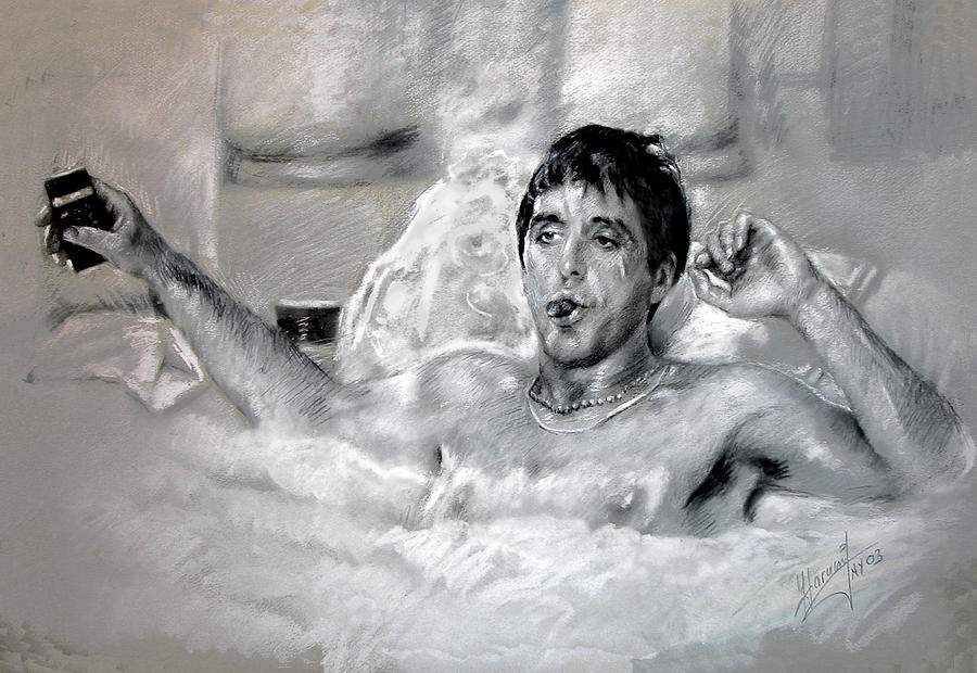 Scarface Drawing - Scarface #2 by Viola El