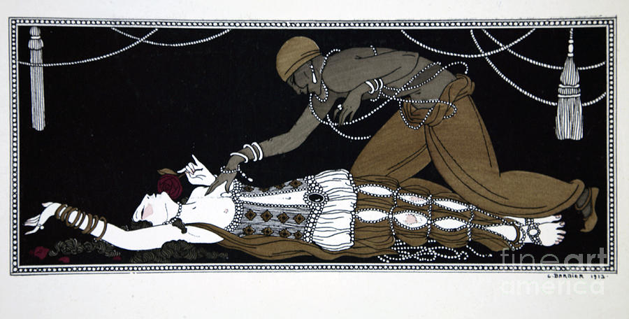 Scheherazade, from the series Designs on the dances of Vaslav Nijinsky Painting by Georges Barbier