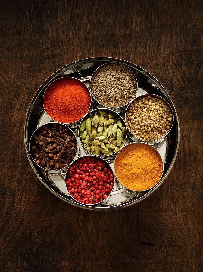 Selection Of Dried Spices In Dishes #2 Photograph by Science Photo Library