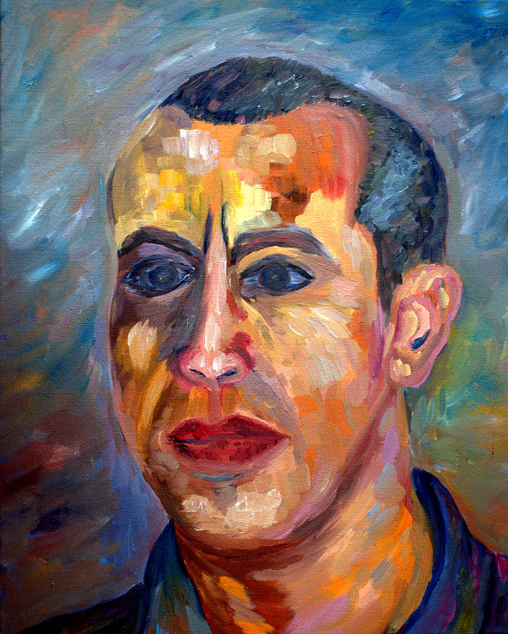 Portrait Painting - Self-portrait #2 by Rachid  Hatni