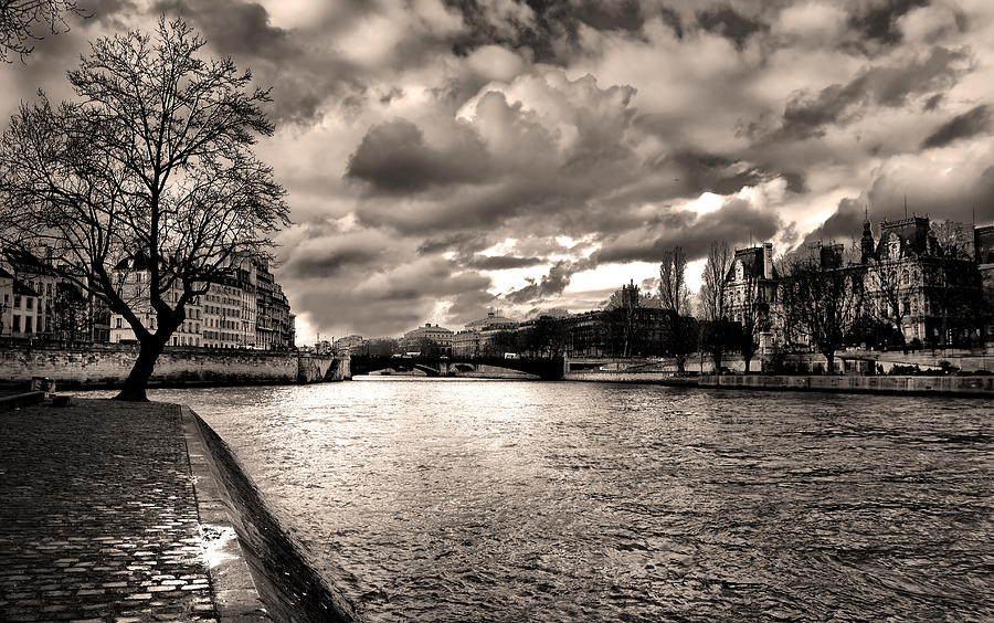 Paris Photograph - Sena River After Storm #2 by Radoslav Nedelchev