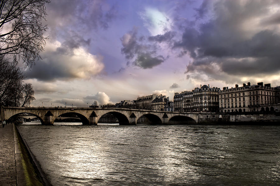 Sena River In Paris After Storm Photograph by Radoslav Nedelchev