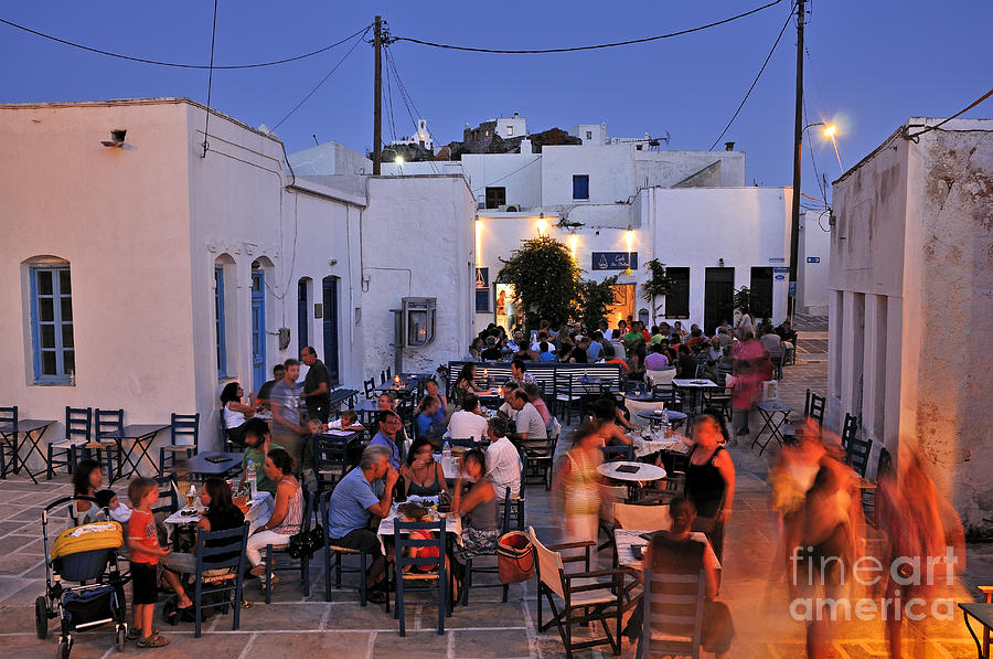 Serifos town during dusk time #2 Photograph by George Atsametakis