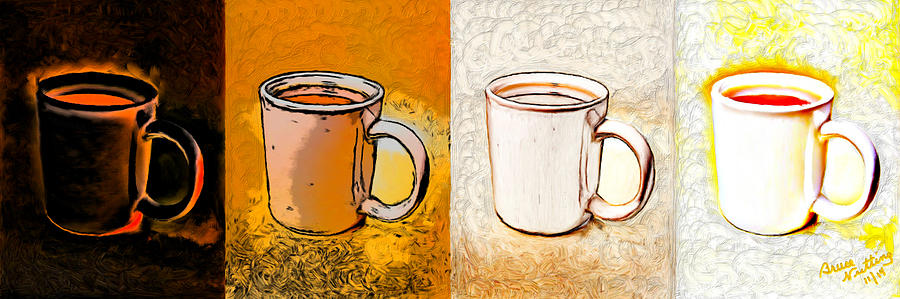 Coffee Painting - Shades of Coffee #3 by Bruce Nutting