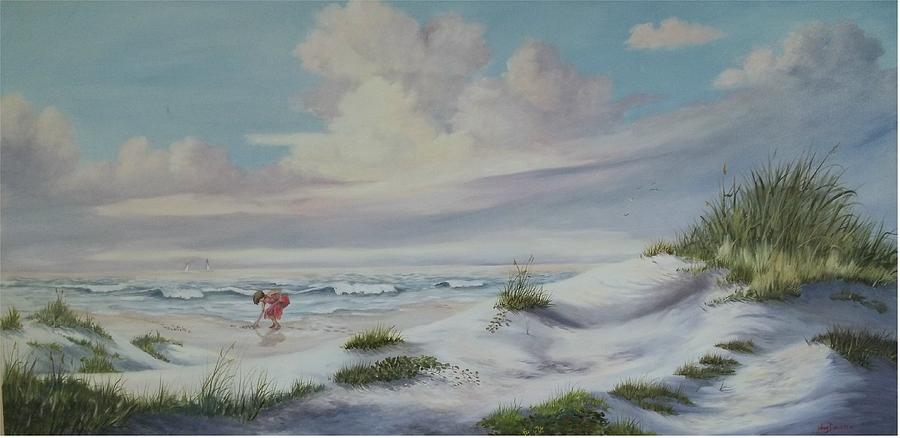 Landscape Painting - Shadows in the Sand Dunes #2 by Wanda Dansereau
