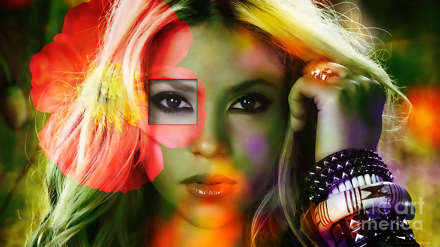 Shakira #2 Mixed Media by Marvin Blaine