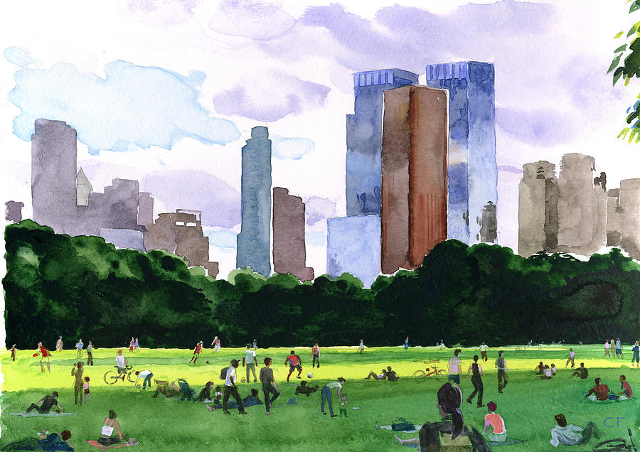 Sheep Meadow #2 Painting by Clifford Faust