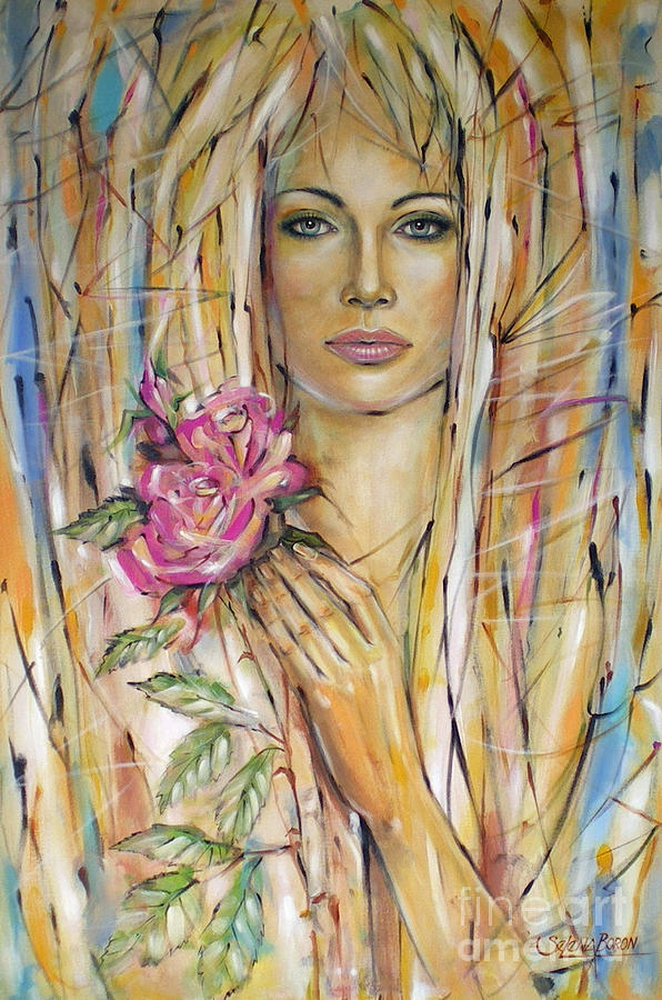 Silence of Roses 020209 #2 Painting by Selena Boron