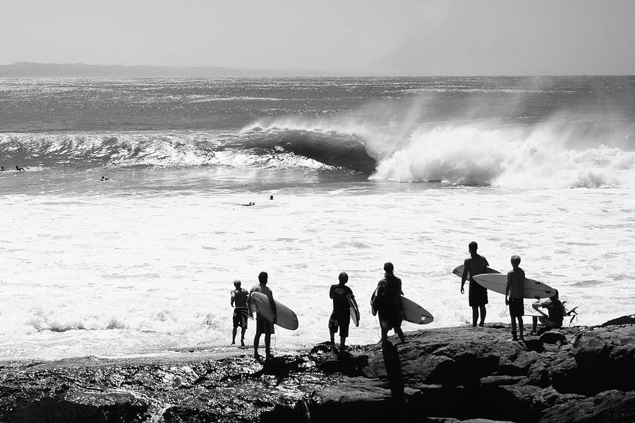Silhouette Of Surfers Standing #2 Photograph by Panoramic Images