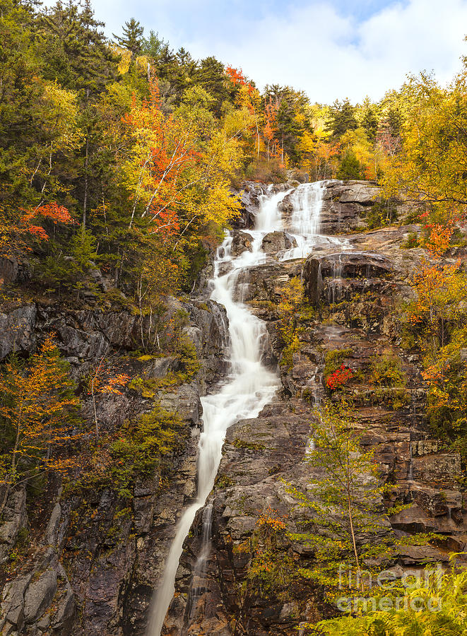 Silver Cascade waterfall White Mountains New Hampshire #2 Photograph by Ken Brown