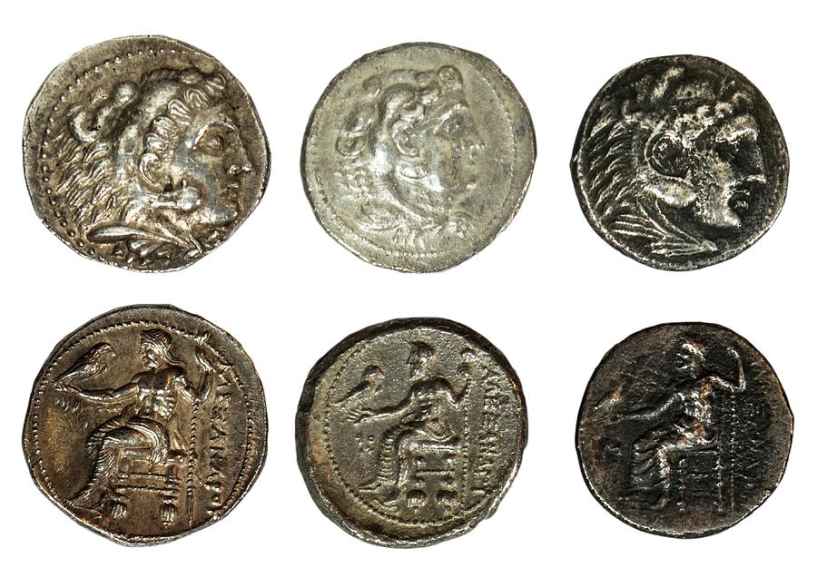 Greek Photograph - Silver Tetradrachm Coins #2 by Photostock-israel