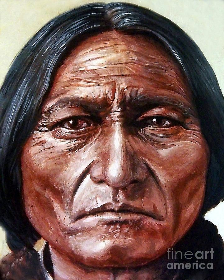 Sitting Bull Painting - Sitting Bull #2 by Stu Braks