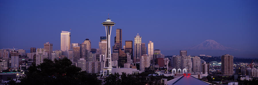 Seattle Photograph - Skyscrapers In A City, Seattle #2 by Panoramic Images