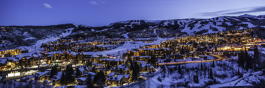 Snowmass Village Panoramic Photograph By Tom Cuccio - Fine Art America