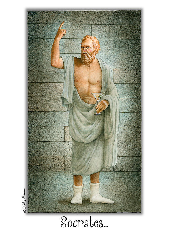 Martini Painting - Socrates... #2 by Will Bullas