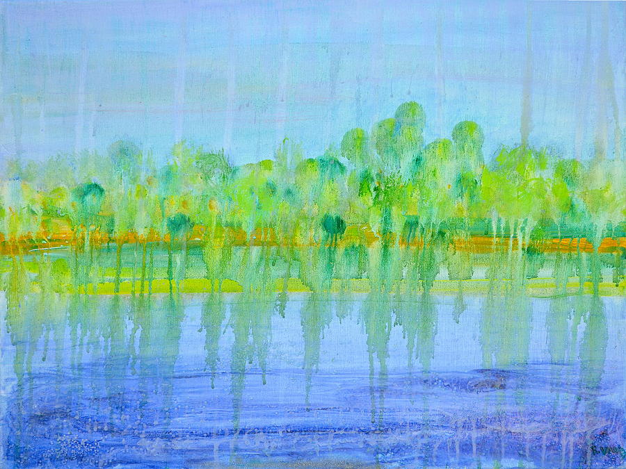 Soft Rain Painting by Regina Valluzzi