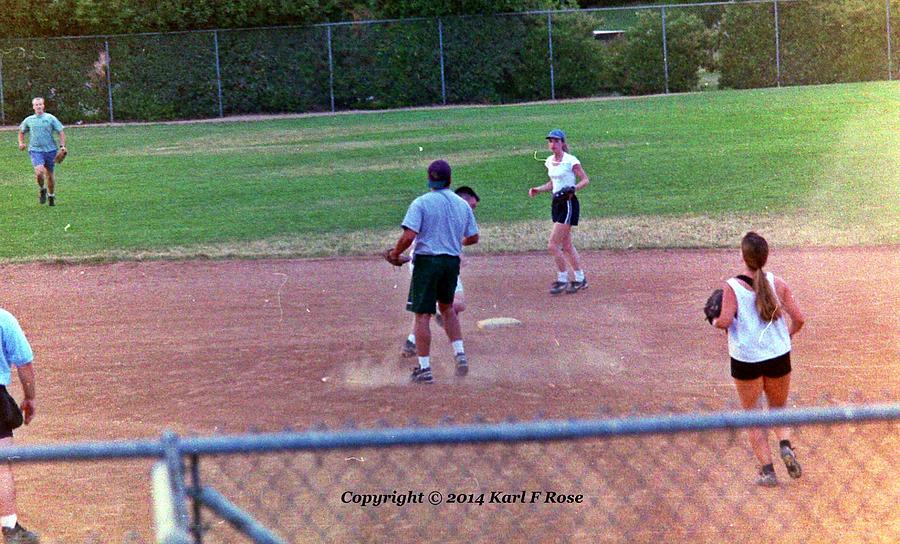 Softball game #2 Photograph by Karl Rose