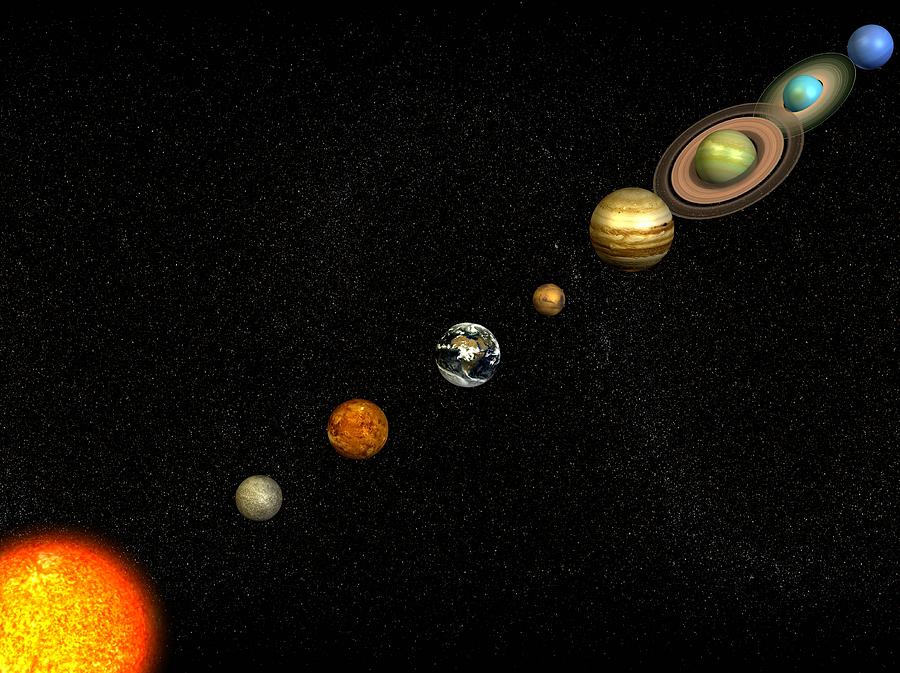 Solar system, artwork Photograph by Science Photo Library - Fine Art ...