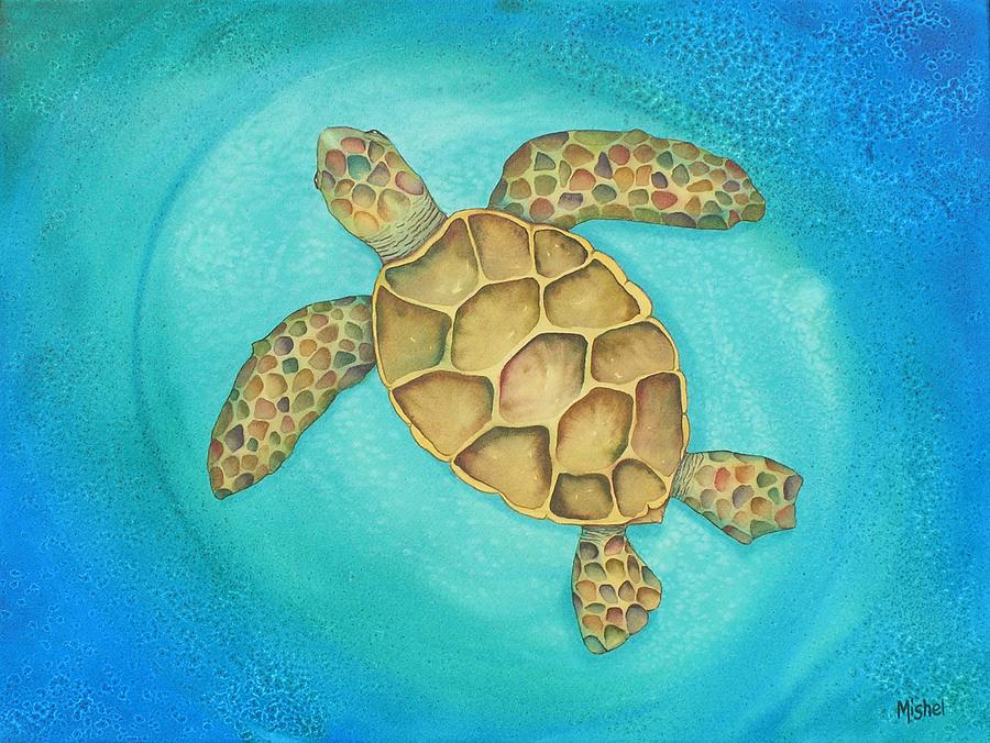 Solo Swimmer Painting by Mishel Vanderten Solo Swimmer Painting by Mishel Vanderten