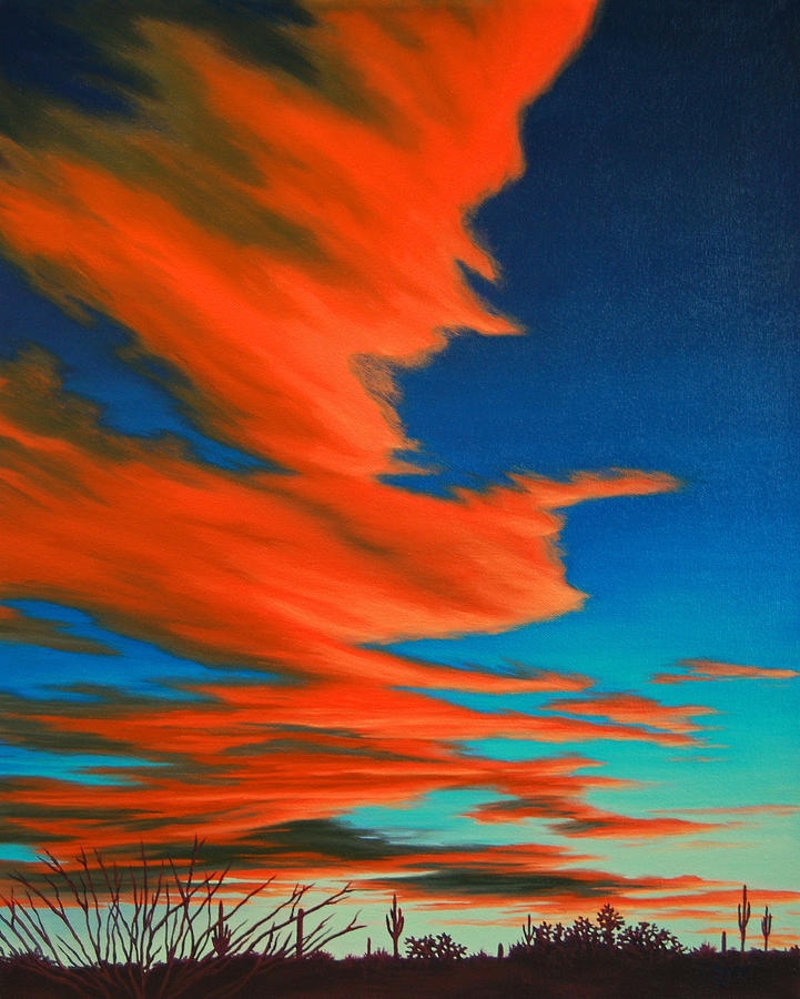 Sonoran Sky Painting by Cheryl Fecht