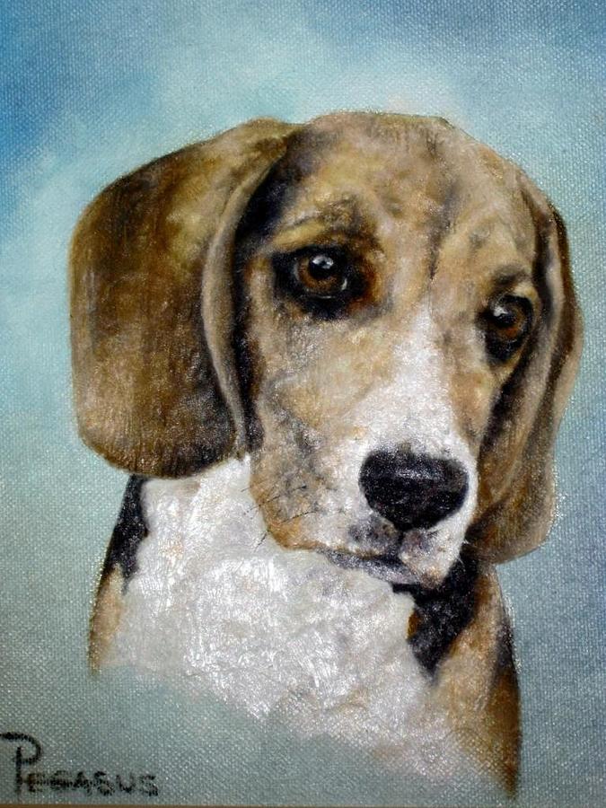 Dog Painting - Soul of  a Beagle by Beverly Pegasus