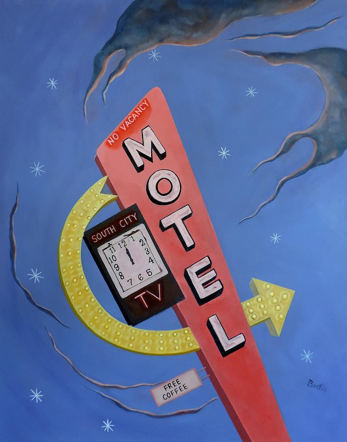 South City Motel Painting by Sally Banfill