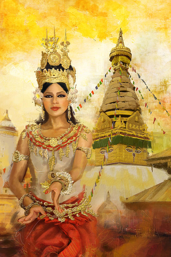 Buddha Painting - South East Asian Art #2 by Corporate Art Task Force