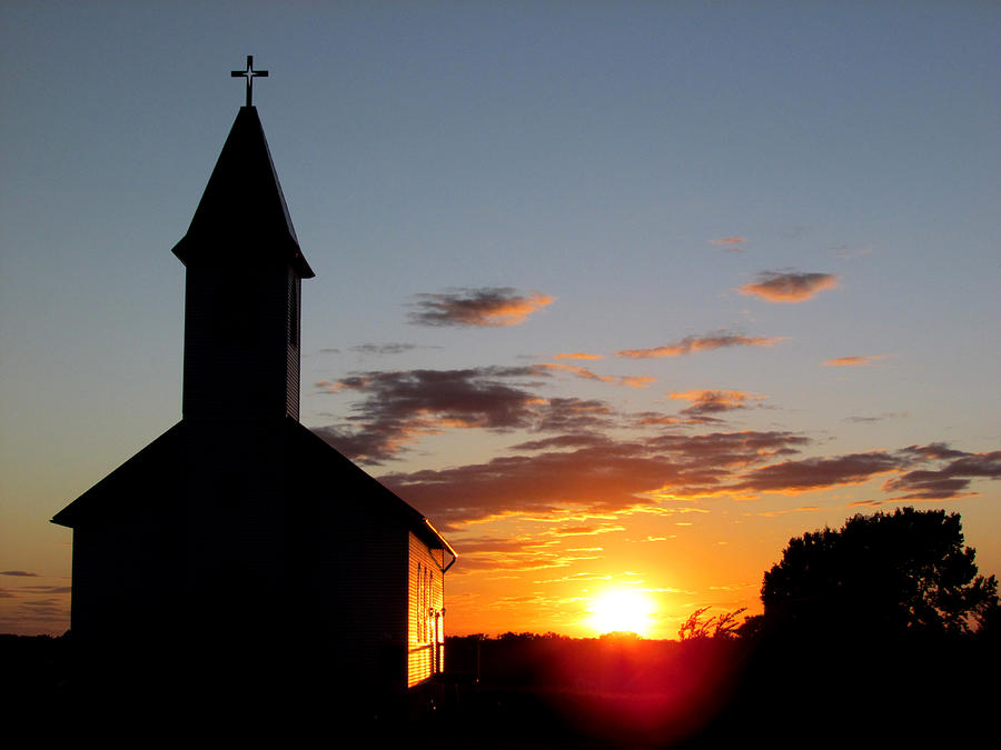Southern Door Church at Sunset Photograph by David T Wilkinson