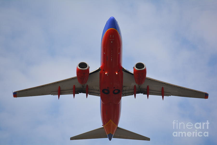 Southwest Airplane Boeing 737  Picture C Photograph by Barb Dalton