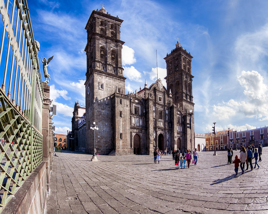 Historic Spanish Colonial Cathedral of Puebla Mexico Photograph by Mark Tisdale