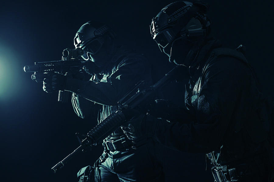 Spec Ops Police Officers Swat In Black Photograph by Oleg Zabielin ...