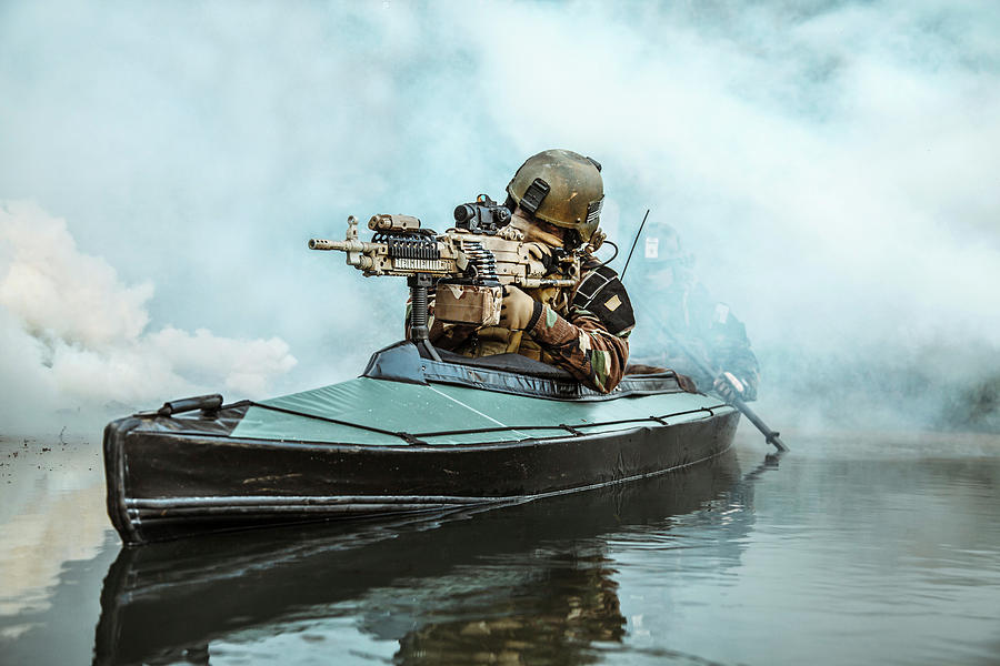 Boat Photograph - Special Forces Operator Armed #2 by Oleg Zabielin