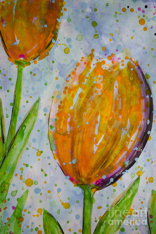 Spring Tulips #1 Painting by Jacqueline Athmann