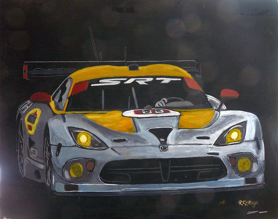 Viper Painting - SRT Dodge Viper GTS-R #2 by Richard Le Page