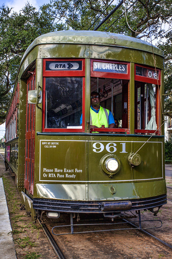 St Charles Streetcar Photograph