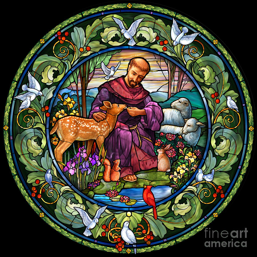 Animal Digital Art - St. Francis of Assisi #2 by Randy Wollenmann