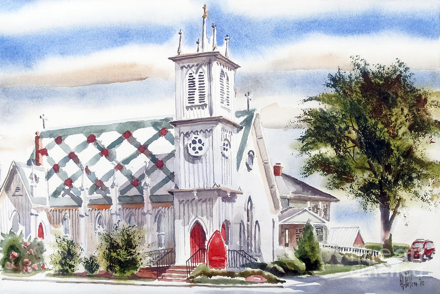 St Pauls Episcopal Church  Painting by Kip DeVore