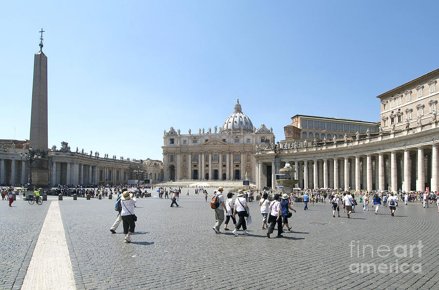 Landmark Photograph - St Peters Square. Vatican City. Rome. Lazio. Italy. Europe  #2 by Bernard Jaubert