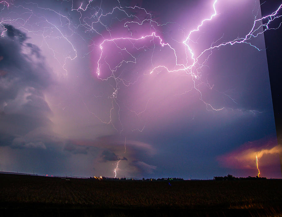 Stacked Nebraska Lightning #7 Photograph by NebraskaSC