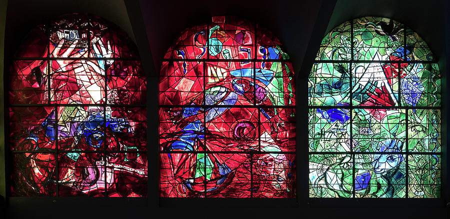 Stained Glass Chagall Windows #2 Photograph by Panoramic Images