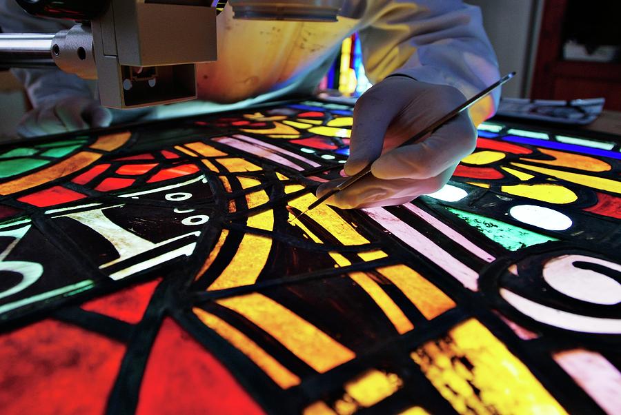 Stained Glass Restoration #2 Photograph by Marco Ansaloni / Science Photo Library