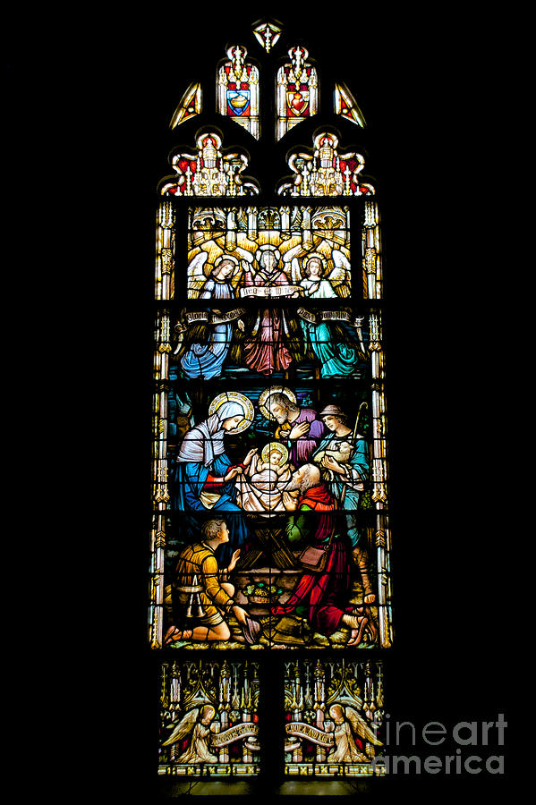 Stained Glass Window in St Marys Church Annapolis MD #2 Photograph by Mark Dodd
